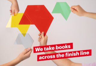 MVB Slogan We take books across the finish line