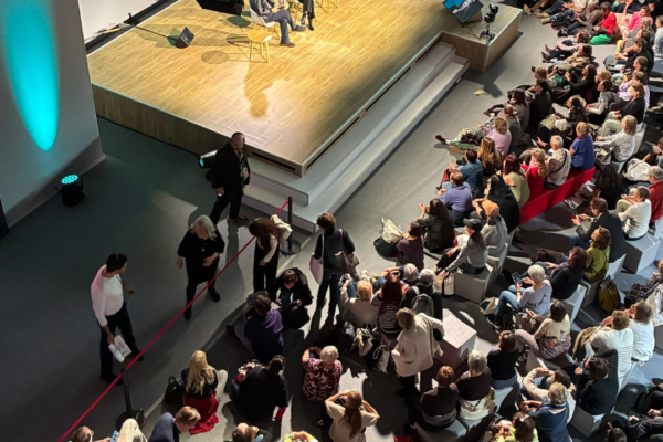 The Literary stage at Frankfurt Book Fair from above.