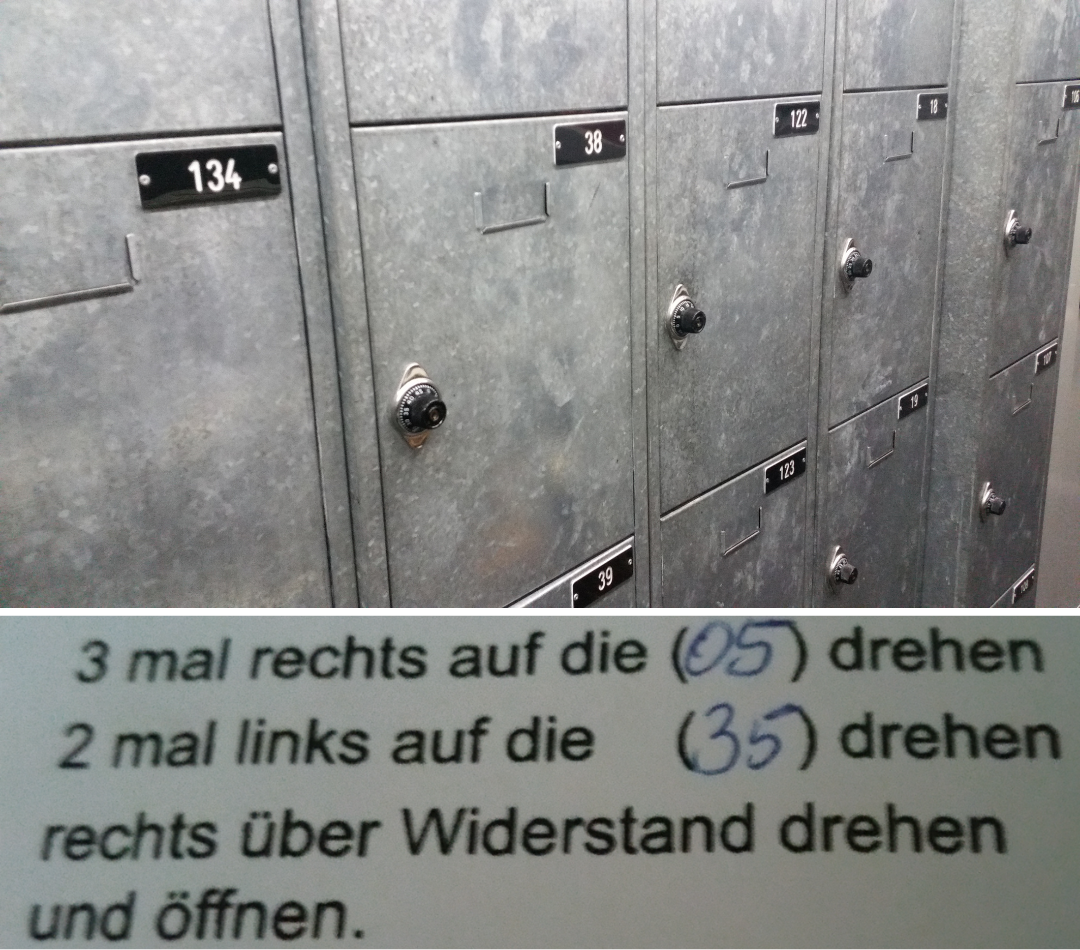 Locker code at the Frankfurter Buchmesse